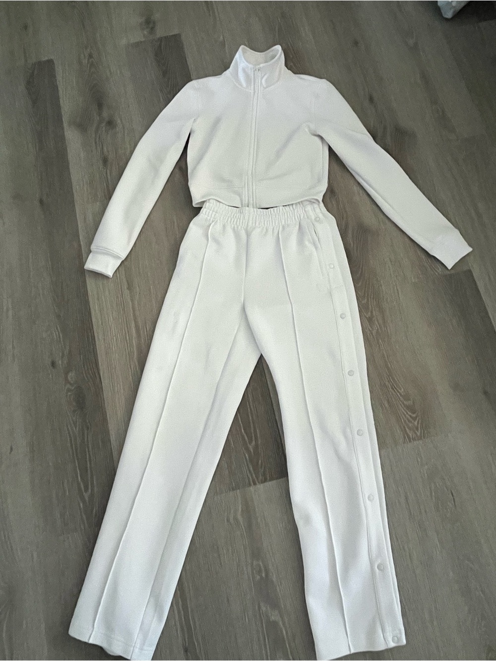 TNA High-Neck Track Jacket & Aritzia TNA Side-Snap Tearaway Track Pants